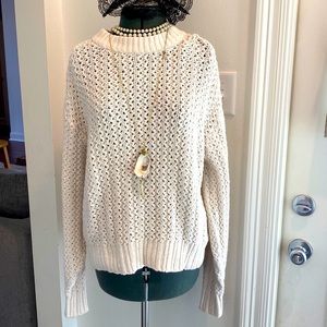 Top shop knit sweater cream medium